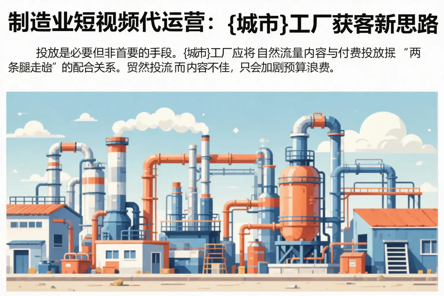 制造业短视频代运营：大庆工厂获客新思路