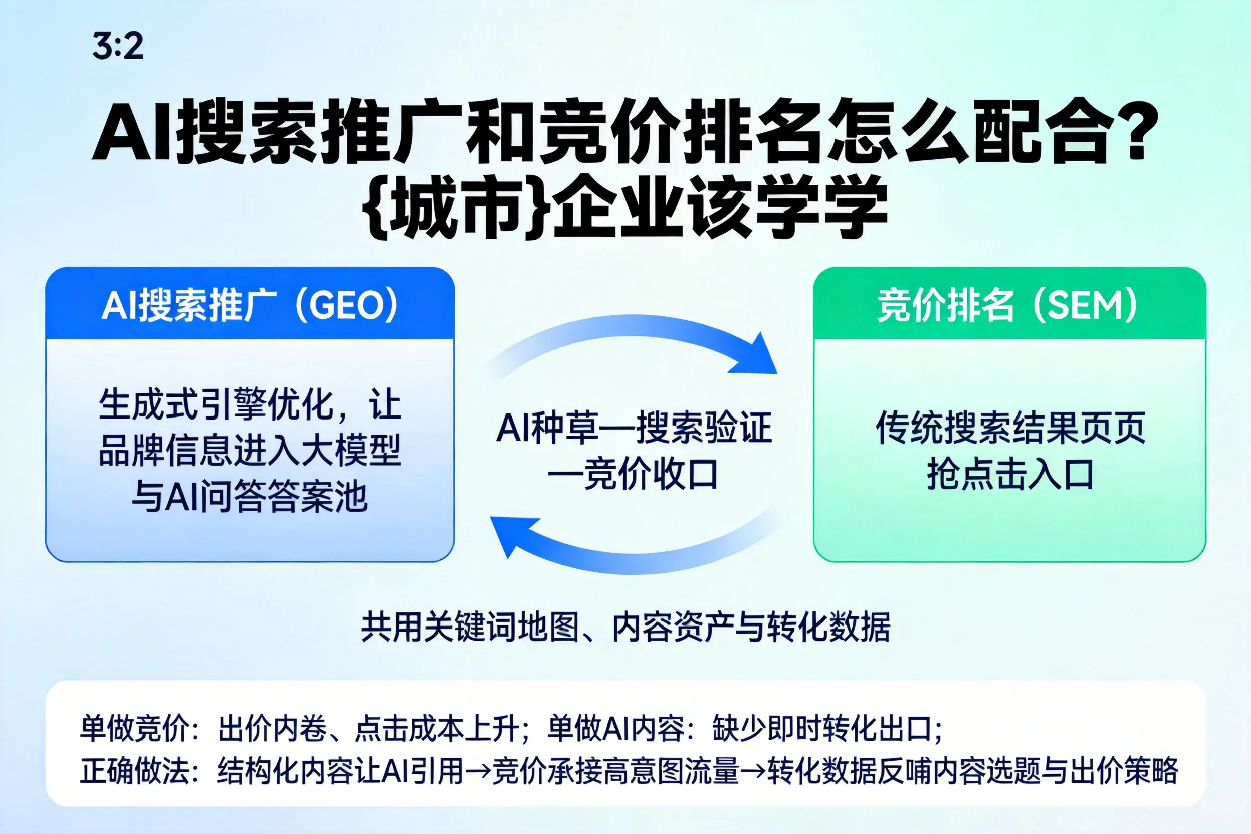 AI搜索推广和竞价排名怎么配合？大庆企业该学学