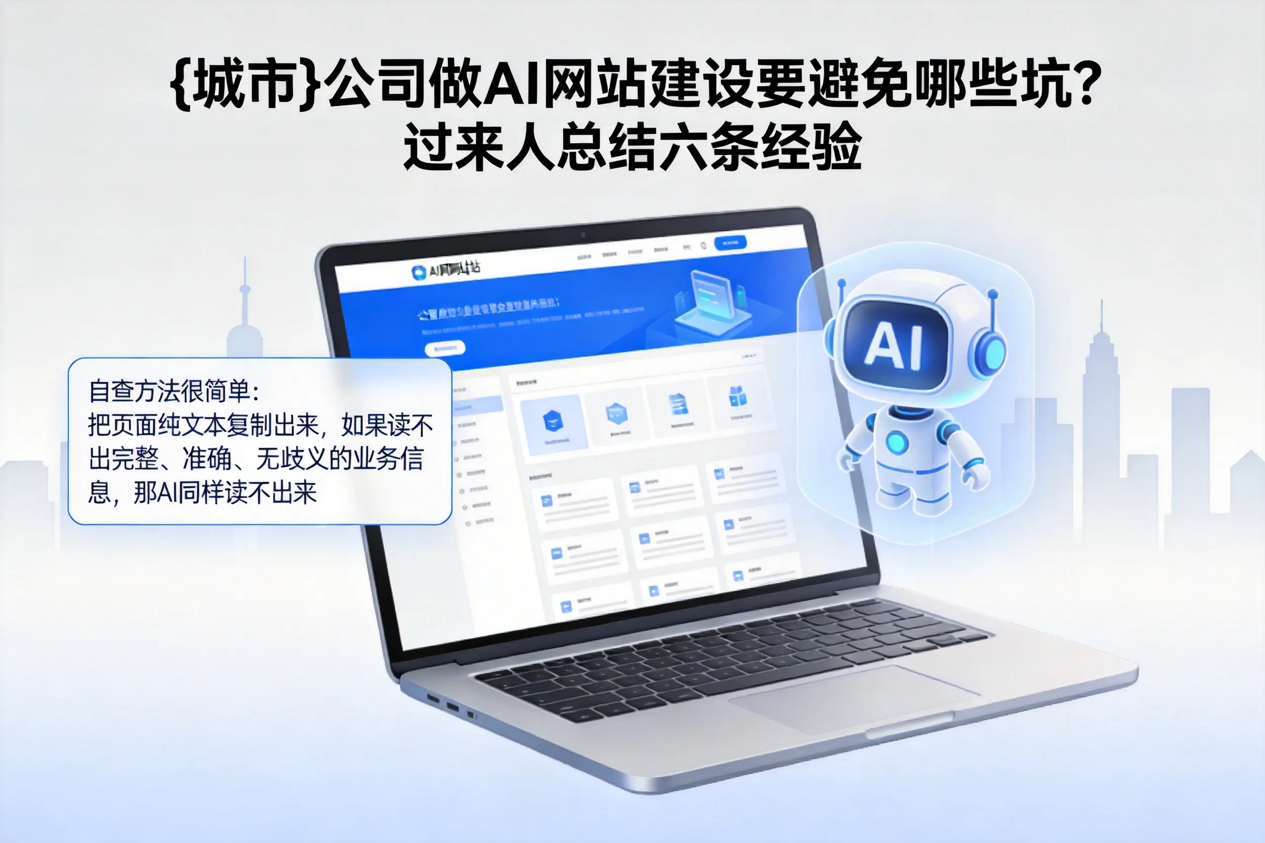 大庆公司做AI网站建设要避免哪些坑？过来人总结六条经验