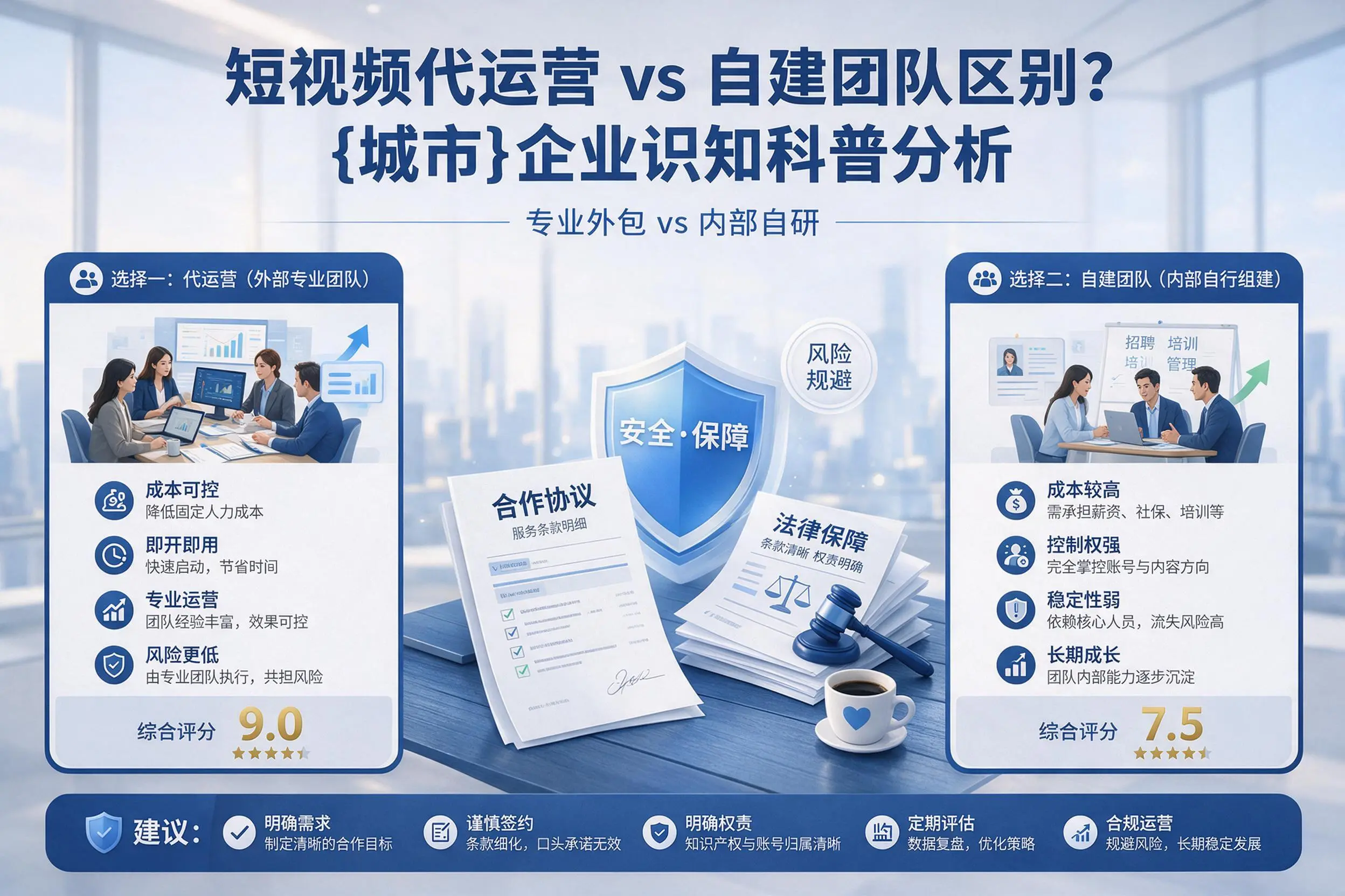 短视频代运营与自建团队区别？大庆企业认知科普分析