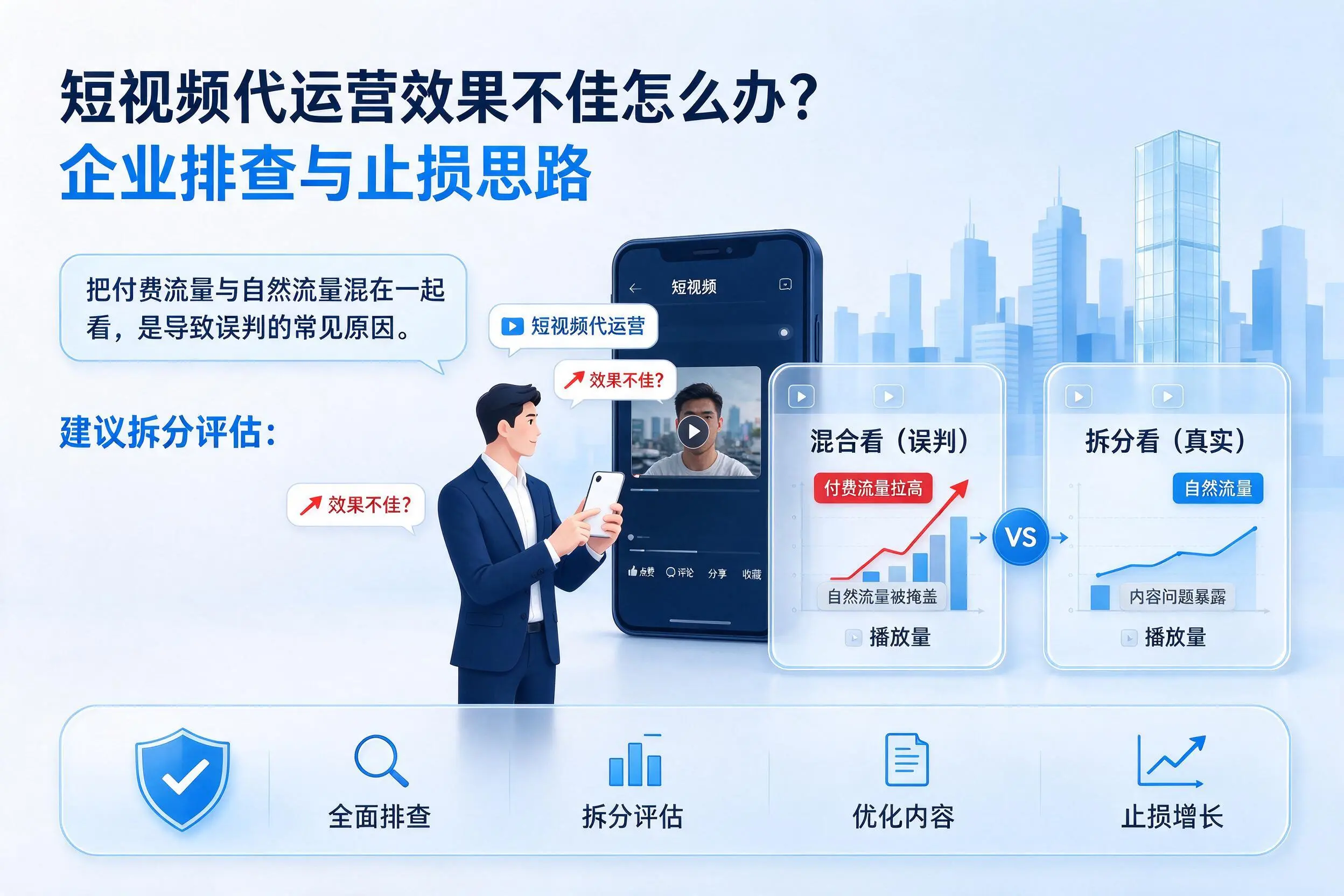 短视频代运营效果不佳怎么办？大庆企业排查与止损思路