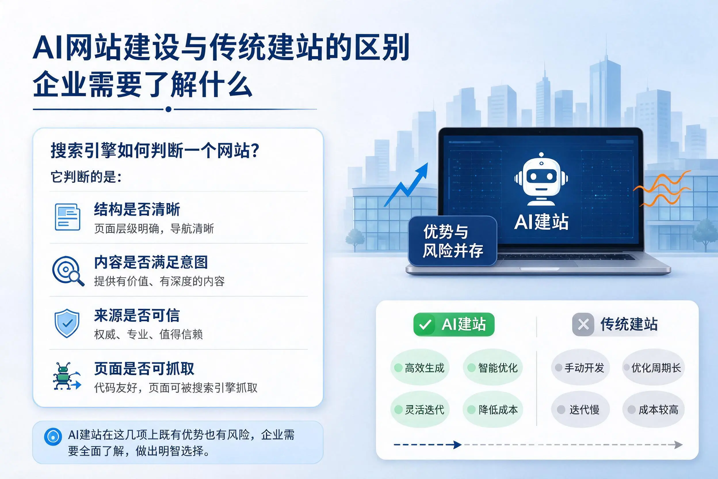 AI网站建设与传统建站的区别，大庆企业需要了解什么