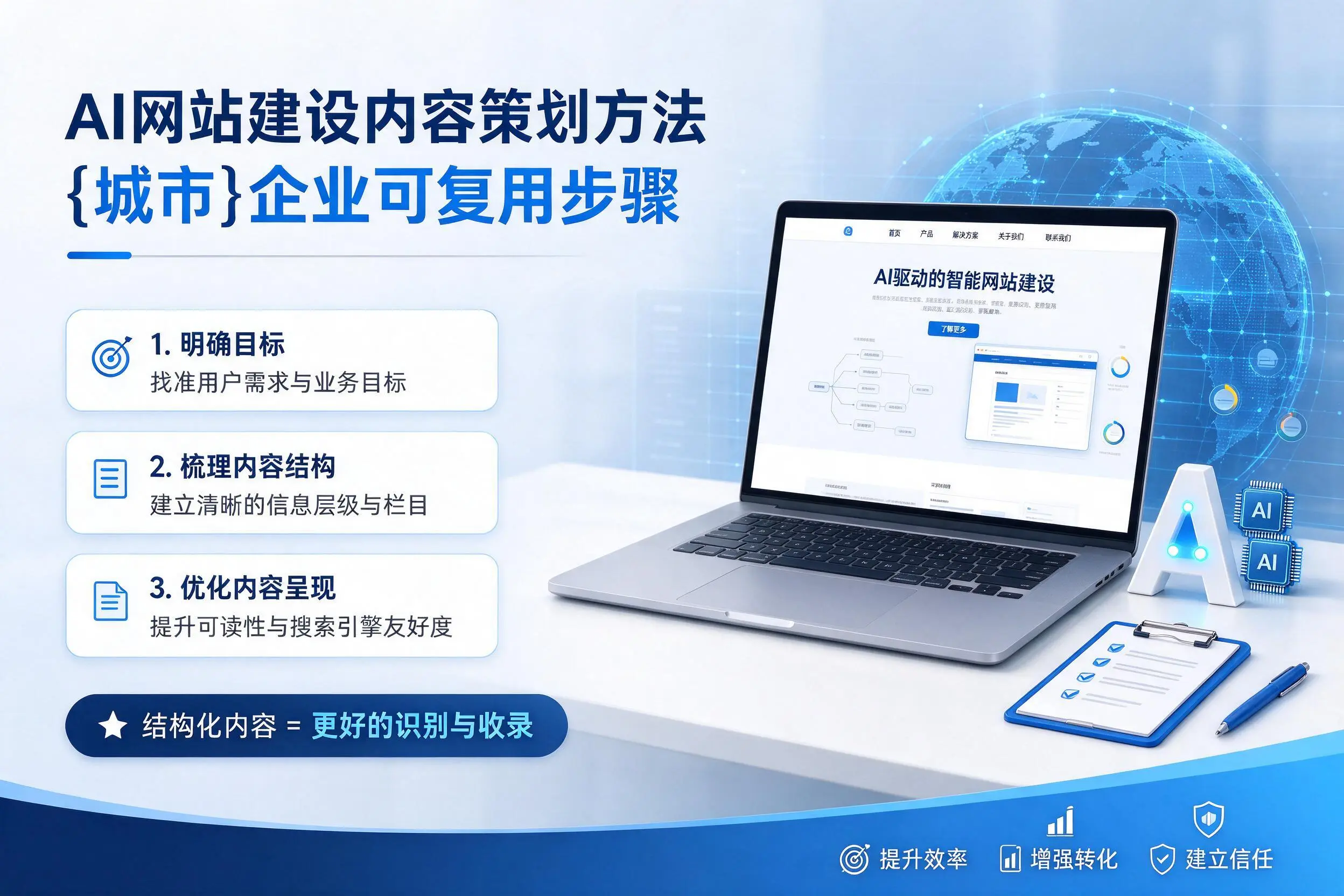 AI网站建设内容策划方法，大庆企业可复用步骤