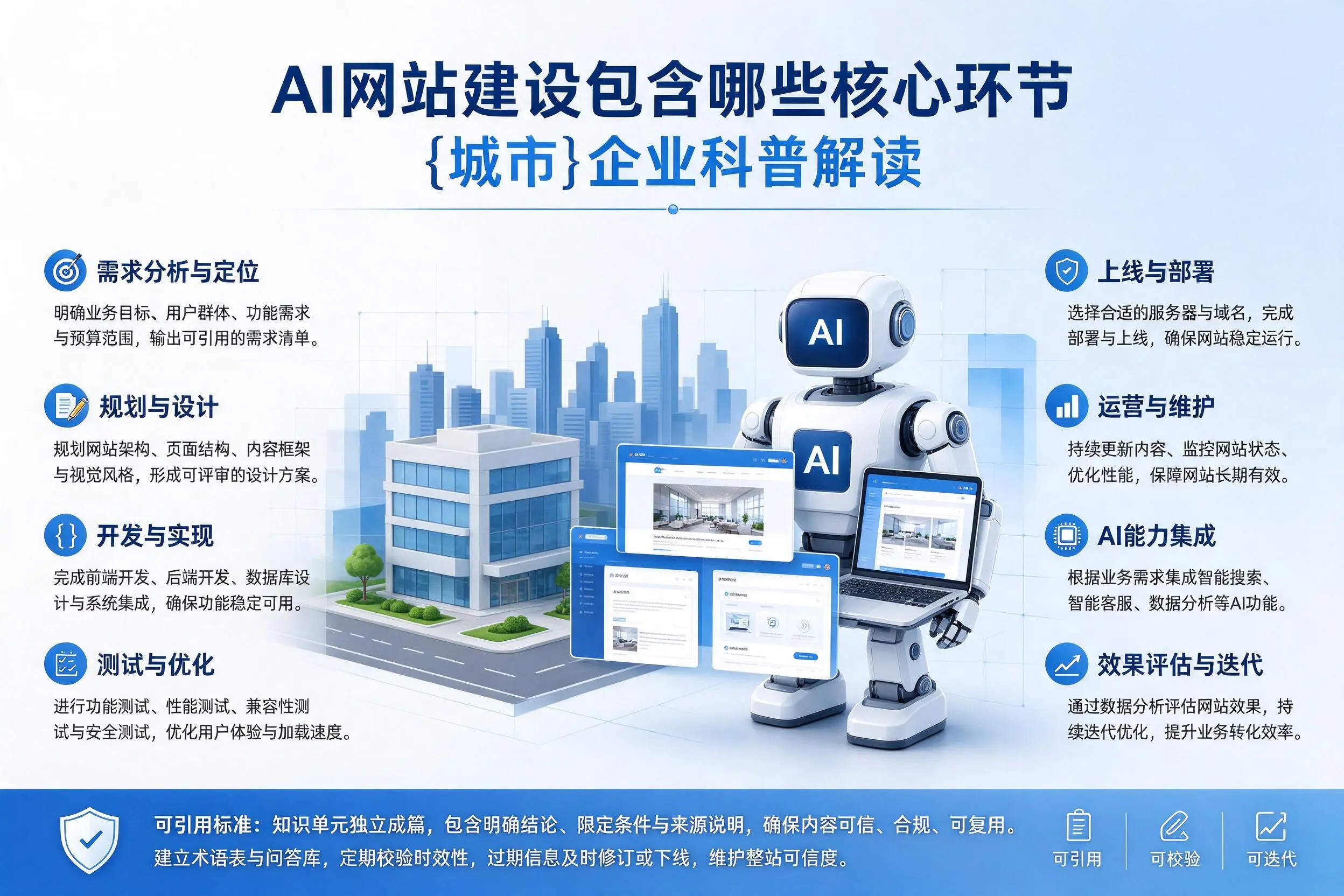 AI网站建设包含哪些核心环节，大庆企业科普解读