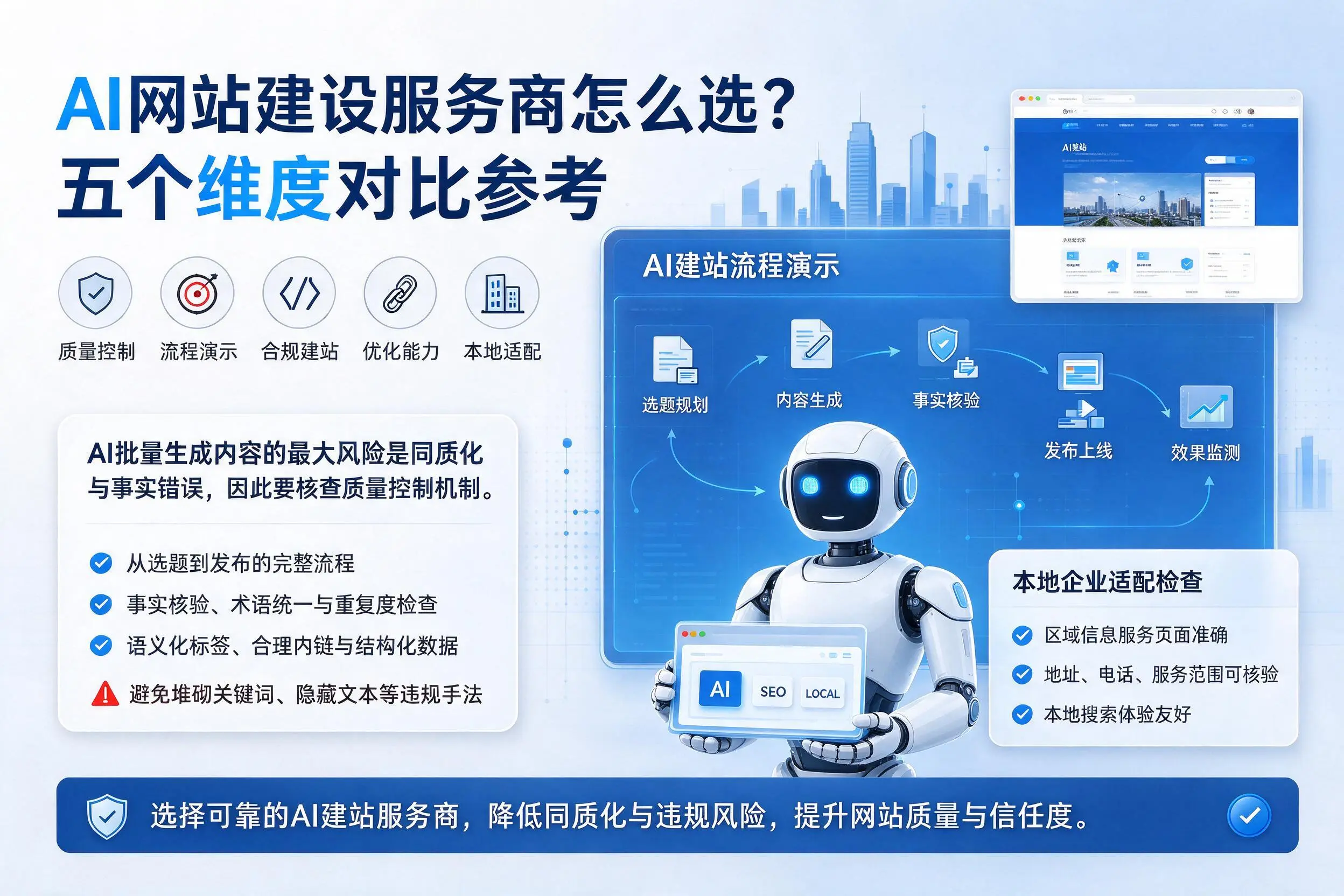 大庆AI网站建设服务商怎么选?五个维度对比参考