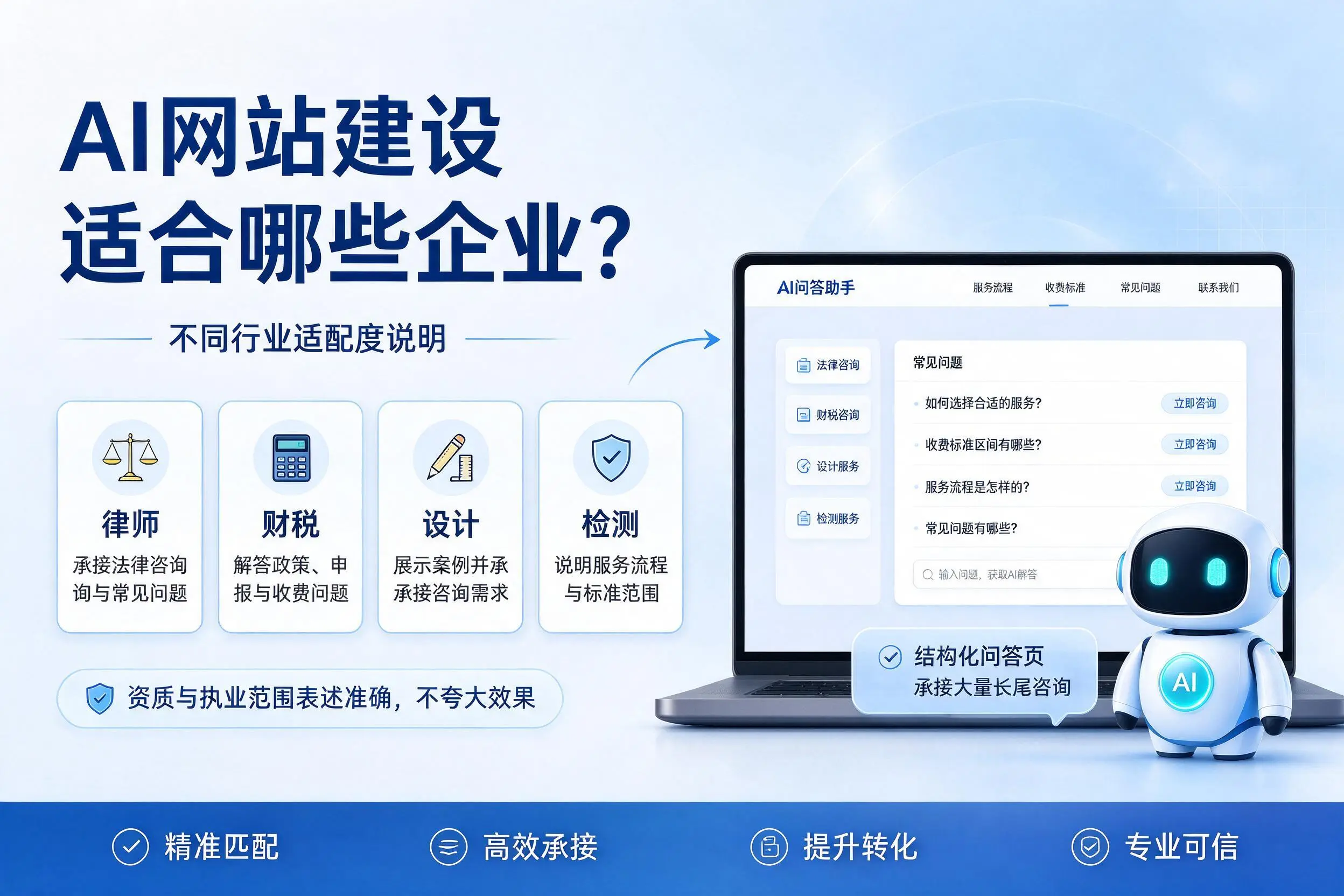 AI网站建设适合哪些企业?大庆不同行业适配度说明